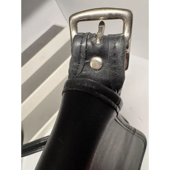 VTG Coach Bag Legacy Medium Studio Flap 9145 Black Leather Crossbody Purse Y2K - Picture 15 of 16